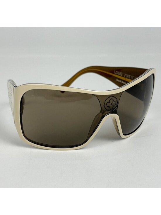Louis Vuitton Logo Sunglasses Eyewear Monogram Mahina Acetate Beige main image 5